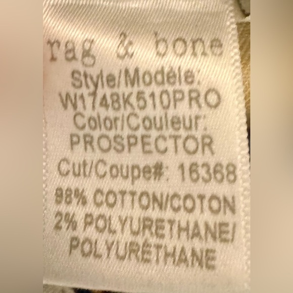 Rag and Bone Sz 24 Stovepipe Distressed Hem Jeans in Prospector Rinse - Picture 10 of 11